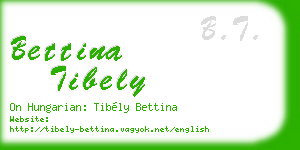 bettina tibely business card