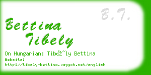 bettina tibely business card